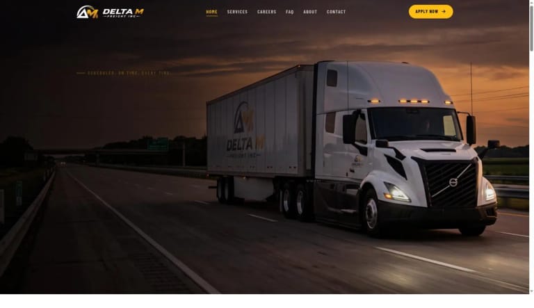 Delta M Freight Inc — screenshot of the site built by Igor Talevski
