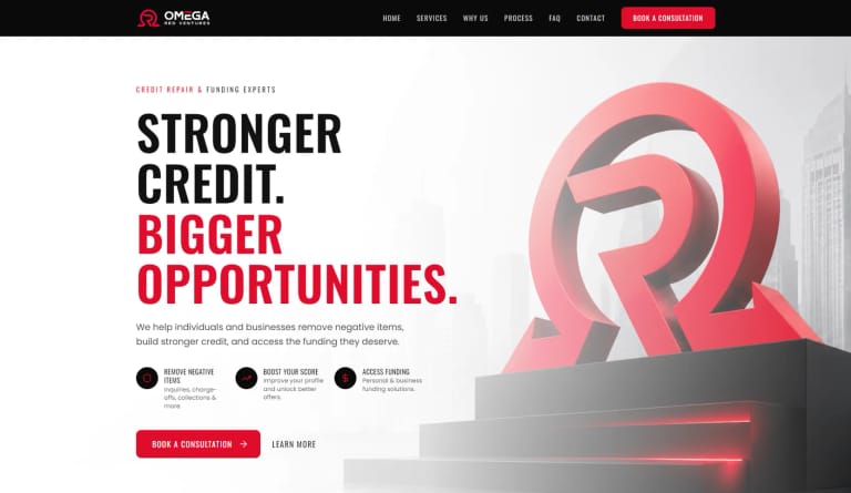 Omega Red Ventures — screenshot of the site built by Igor Talevski
