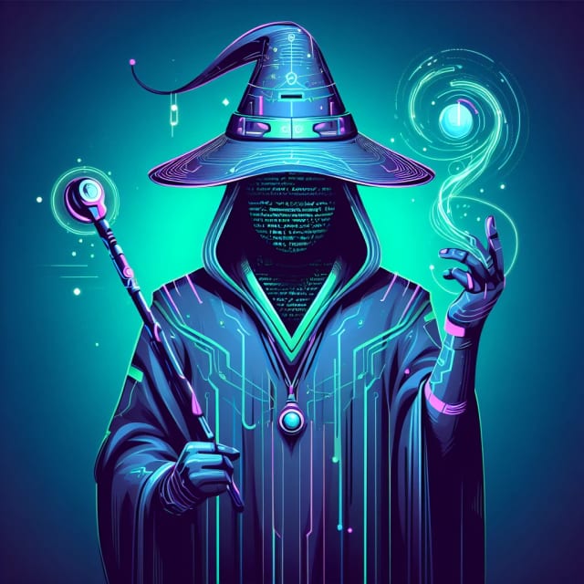 CodeMancyr Avatar - mystical character with glowing effects